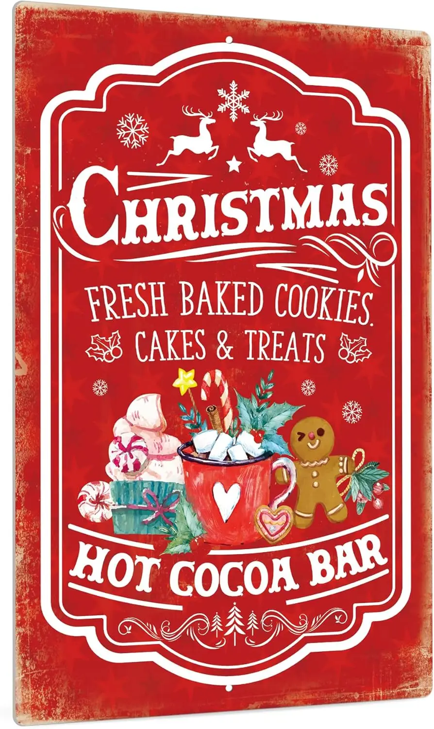 Putuo Decor 1 шт. Винтажная металлическая жестяная вывеска с Рождеством свежие