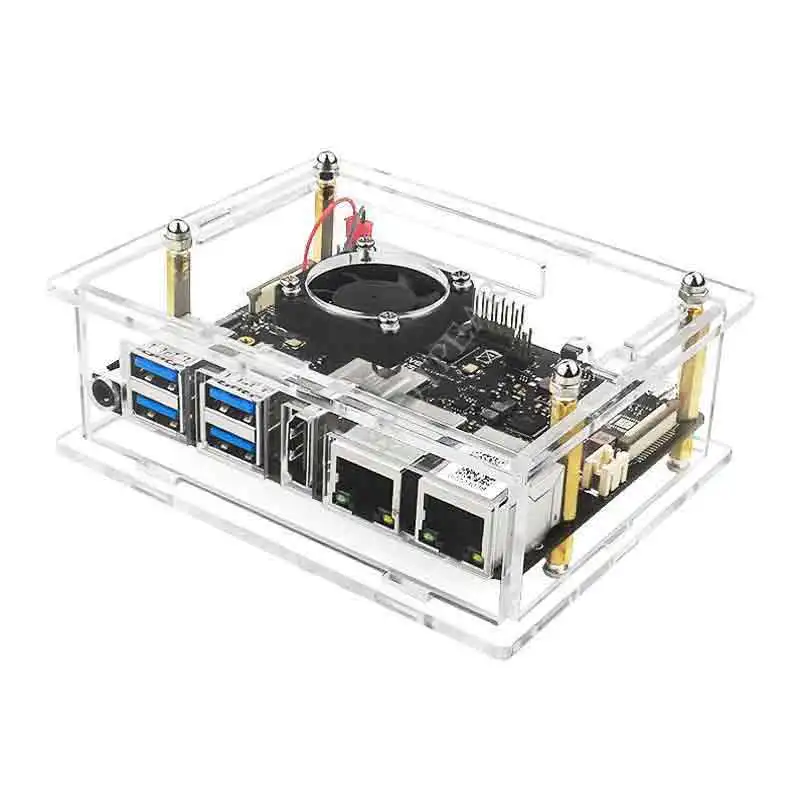 Фото Акриловый корпус макетной платы VisionFive2 с опцией вентилятора радиатора Не включает VisionFive2 №4