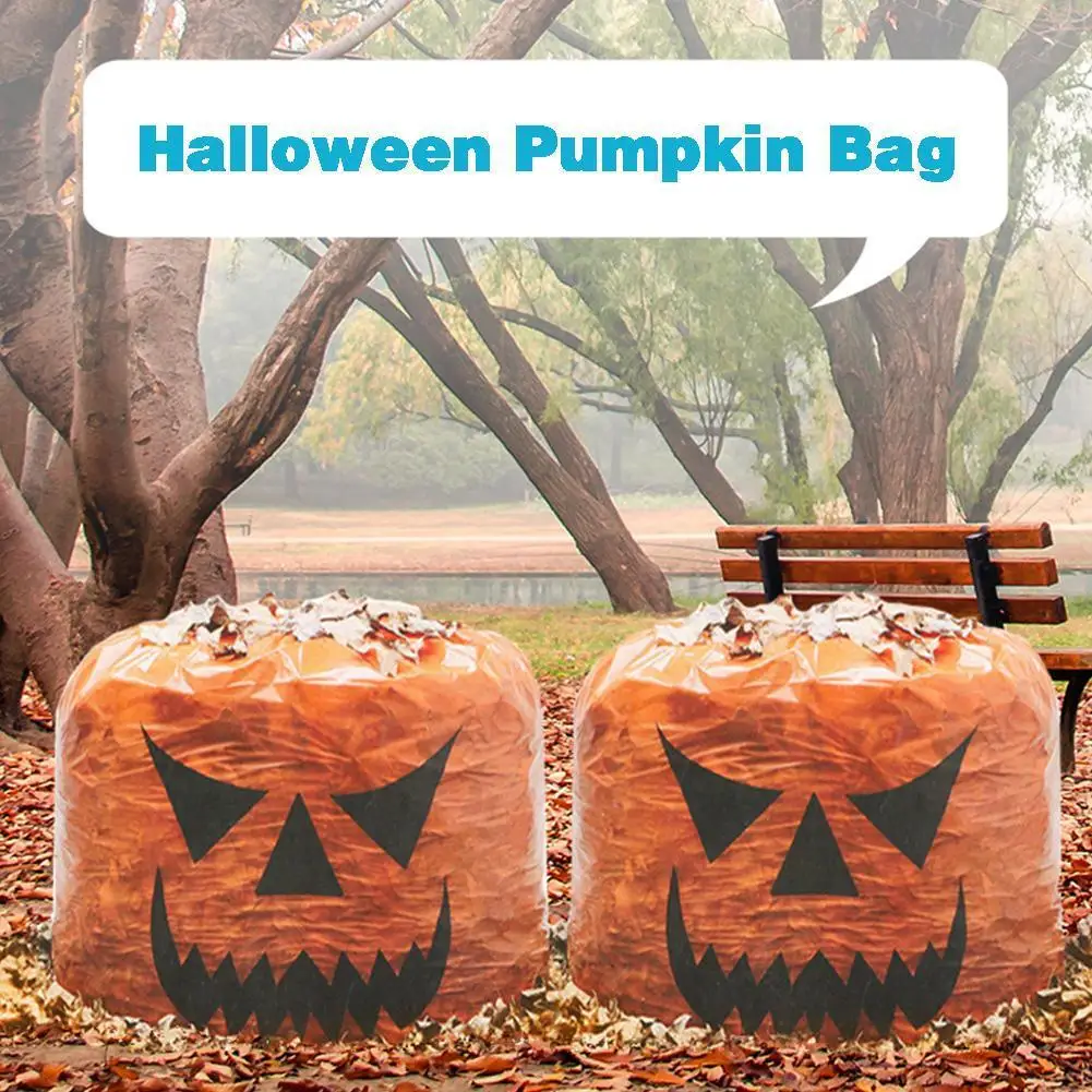 

Yard Decor Fall Leaf Bags Garbage Leaf Bags Lawn Bag Props Bag Garden Decoration Lawn Pumpkin Halloween Party Yard E0M8