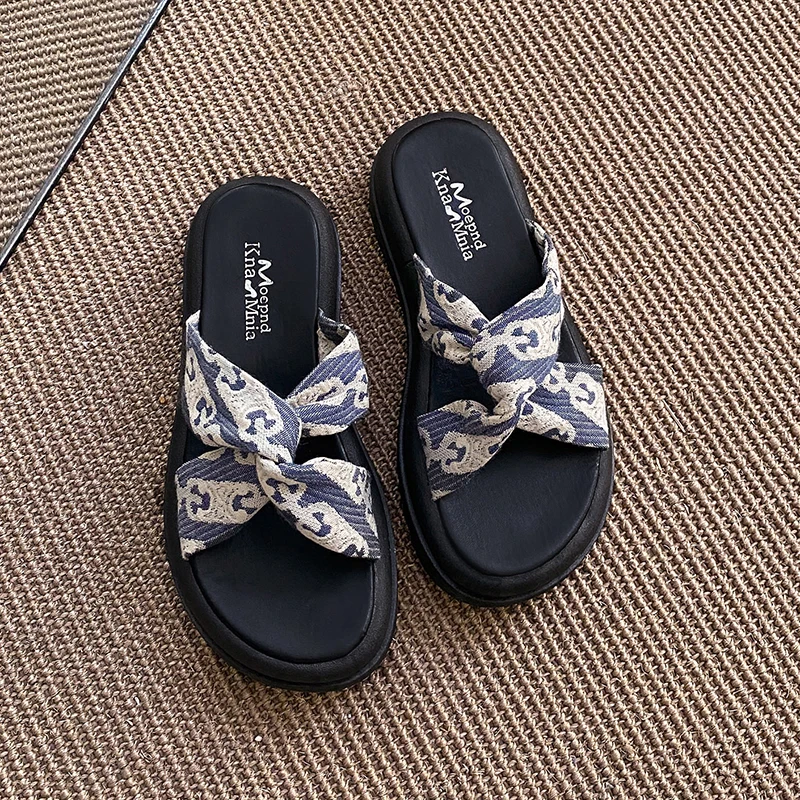 2023 Super Hot Outwear Girls' Slippers Bow Style Versatile and Gentle Ladies Style