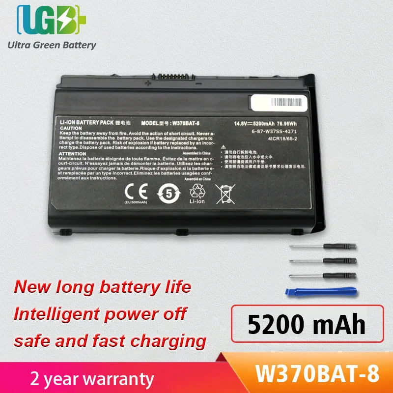 

UGB New W370BAT-8 Battery for Clevo W350ET W350ETQ W37ET NP6350 NP6370 A522 A722 6-87-W370S-4271