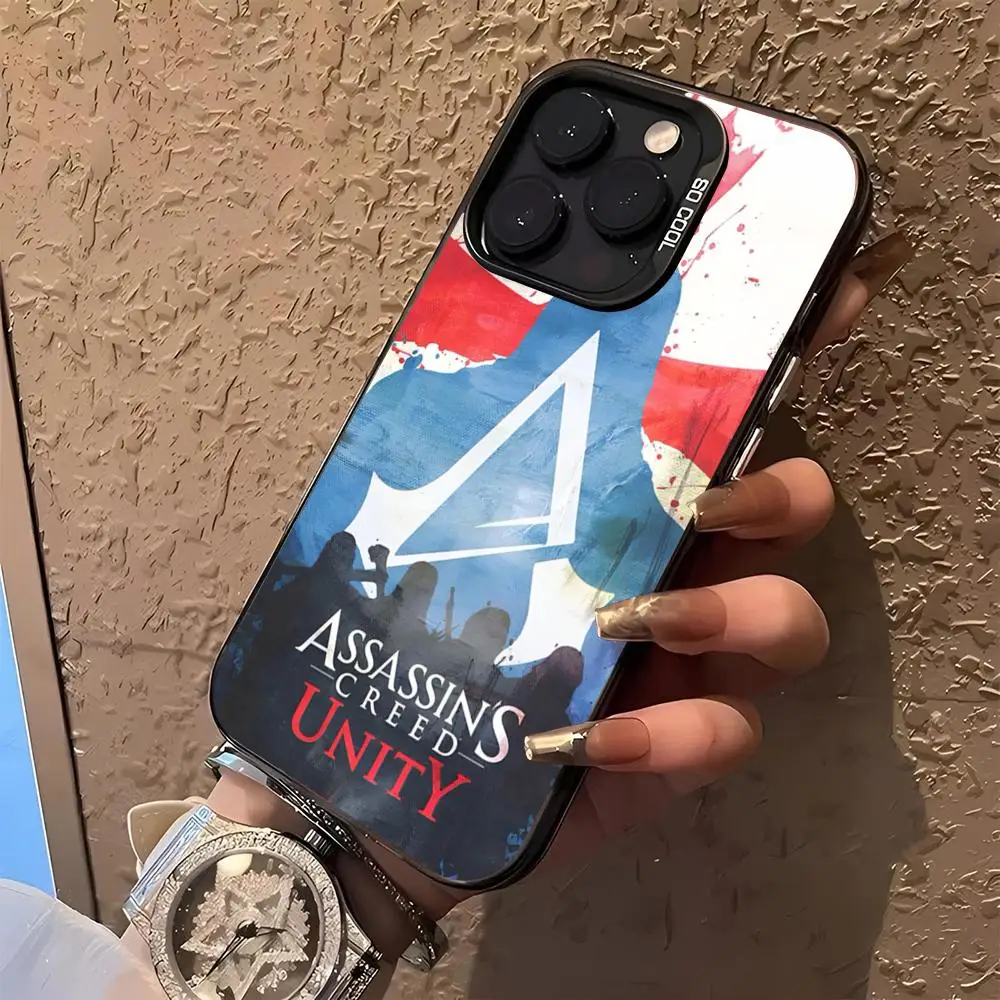 Игровой чехол для телефона A-Assassins C-Creeds iphone 16 15 14 13 11 12 Pro Max Xr X Xs Plus черный