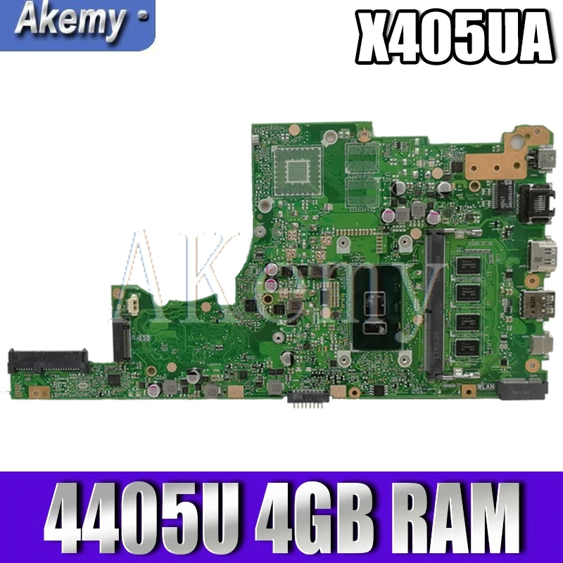 

Akemy X405UA For Asus X405U X405UN X405UR X405URR X405URP X405UQ X405UF Laotop Mainboard X405UA Motherboard W/ 4405U CPU 4GB RAM