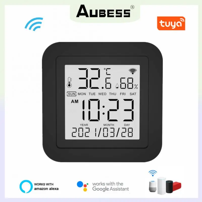 

Aubess Tuya IR Remote Control 3 In 1 Indoor Hygrometer Thermometer Detector APP Remote Control For Air Conditioning TV Lighting