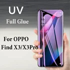 Защитное стекло для OPPO Find X X2 Pro X2 X3 Neo, синее УФ-стекло для OPPO Find X3 Pro X3Neo 3D, закаленное стекло с полной проклейкой