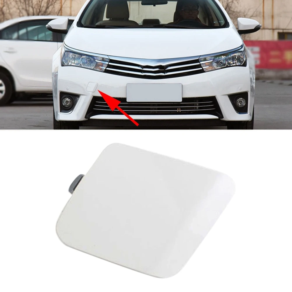 

Крышка для заднего бампера автомобиля Toyota Corolla 2014-2017, крышка буксировочного крюка, крышка для прицепа, буксировочная крышка, чистый белый цв...
