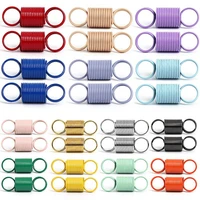 1pair spring laces buckle colorful shoe charms quality metal shoelaces decorations chapa fashion sneaker shoes accessories