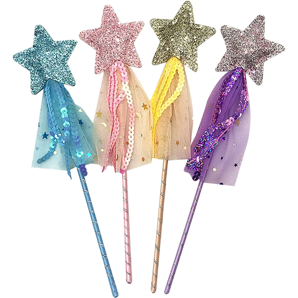 

Fairy Wand Wands Toy Cat Star Play Girls Stick Pretend Sticks Interactive Teaser Costume Party Pentagram Toys Kids Supplies Pet