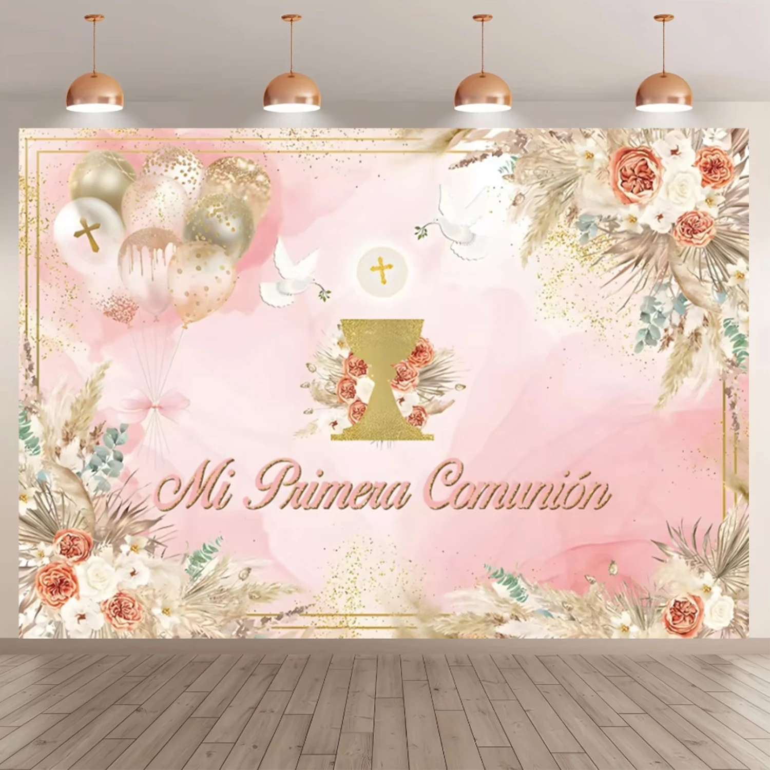 Тематический фон для первого причастия девочек и мальчиков украшение вечеринки