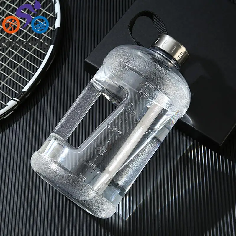

2.2L Large Capcity Water Bottle Shaker Bottle with Handle Outdoor Fitness Running Gym Training Plastic Sports Bottles