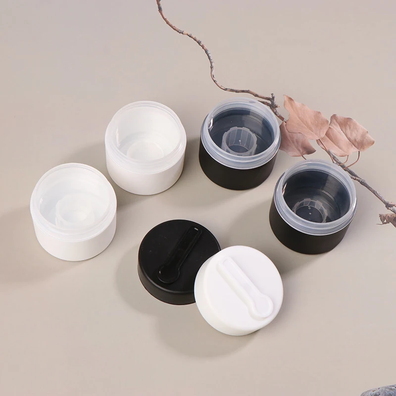 30/50 г пустая банка для крема лица с магнитной ложкой матовая пластиковая бутылка