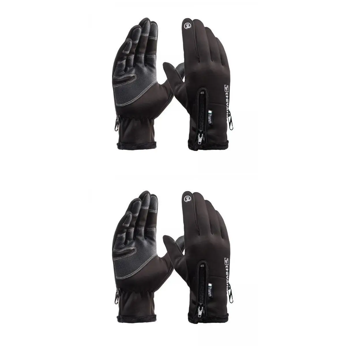 

2 Pair Windproof Motorcycle Warm Gloves Cold Weather Cycling Working Hiking