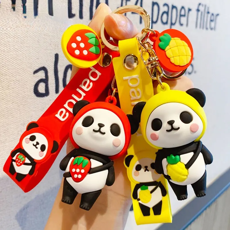 Новый мультфильм милые плюшевые домашние тапочки с изображением панды брелок