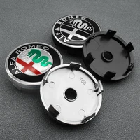 4pcs car wheel center caps 60mm56mm hub cap logo stickers for alfa romeo 159 147 giulietta mito giulia accessories for vehicles