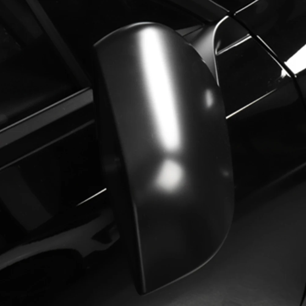 

For Tesla Model Y 2020-2021 Side Door Mirror Cover Trim Car Trim High Quality ABS Matte Black Accessories Equippments