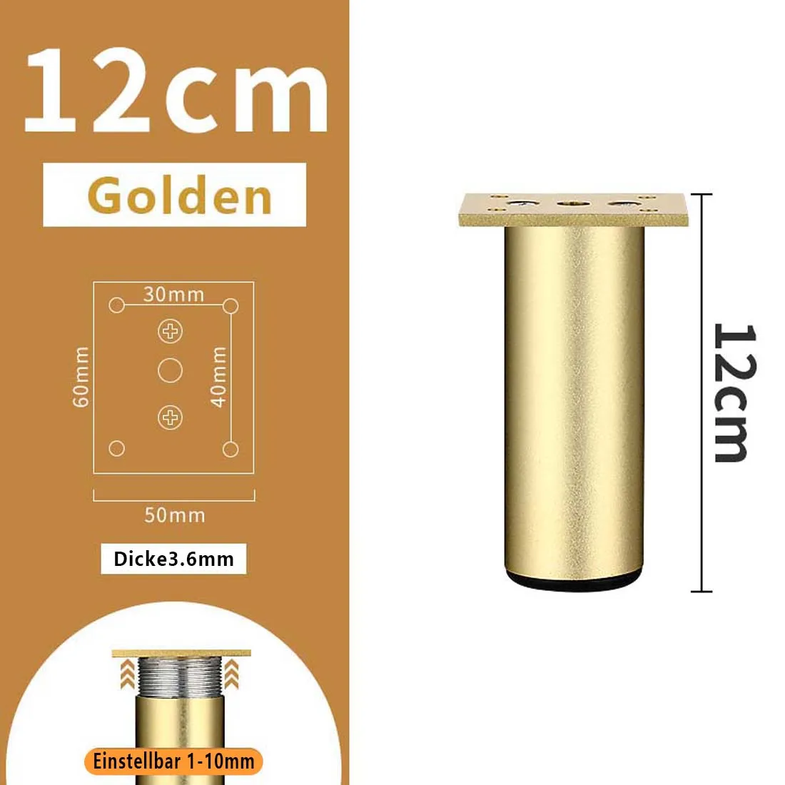 

Регулируемые ножки для мебели из алюминия 60-400 мм