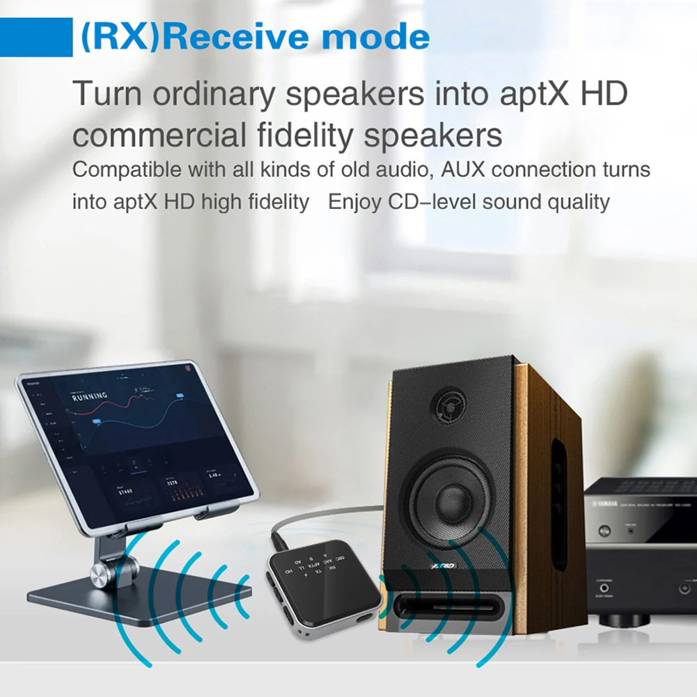 2 в 1 Bluetooth 5 адаптер-ключ APTX HD LL аудио приемник передатчик 3 мм разъем RCA