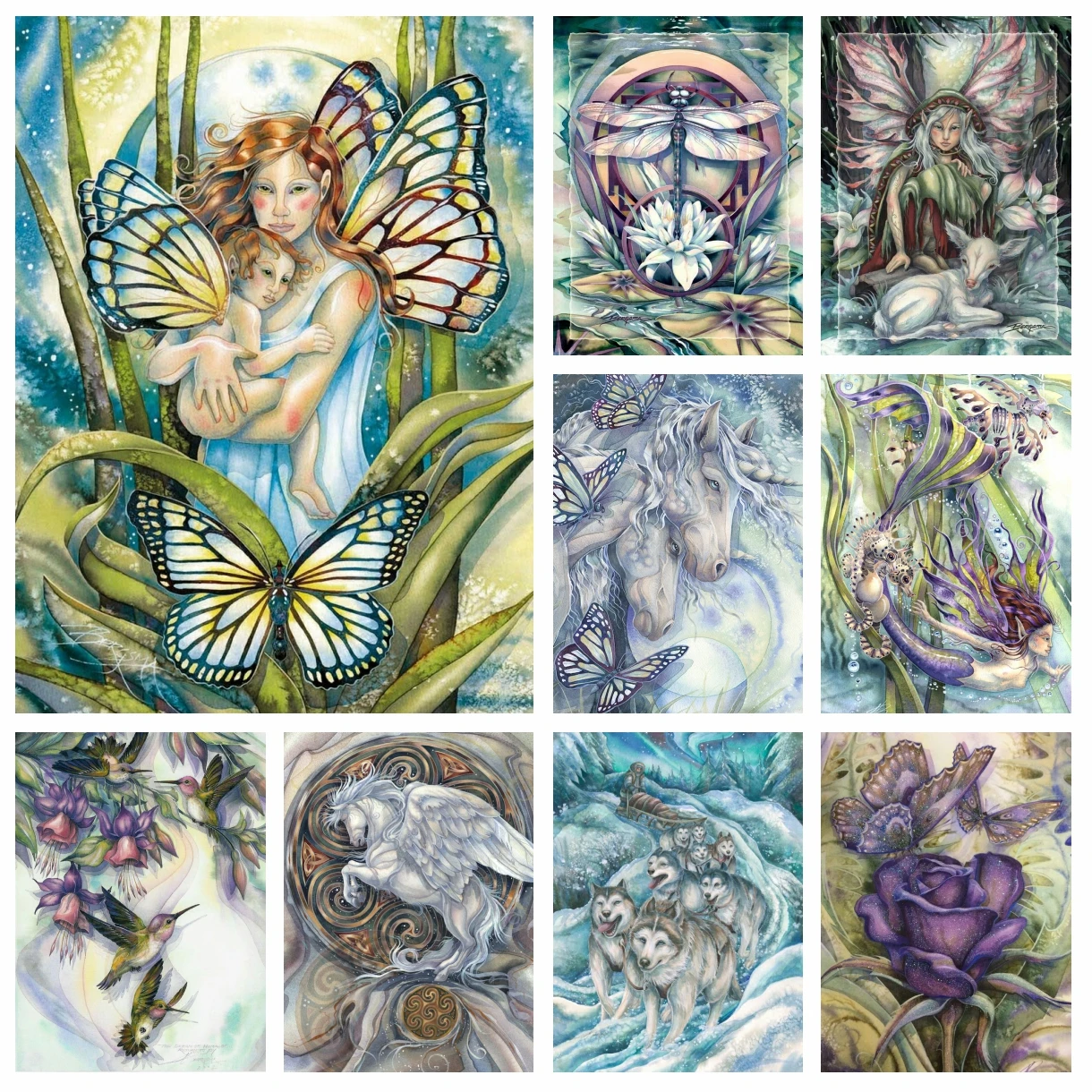 

Stella Bergsma Artwork Diamond Painting Abstract Retro Princess Elf Animal Art Cross Stitch Embroidery Picture Mosaic Home Decor