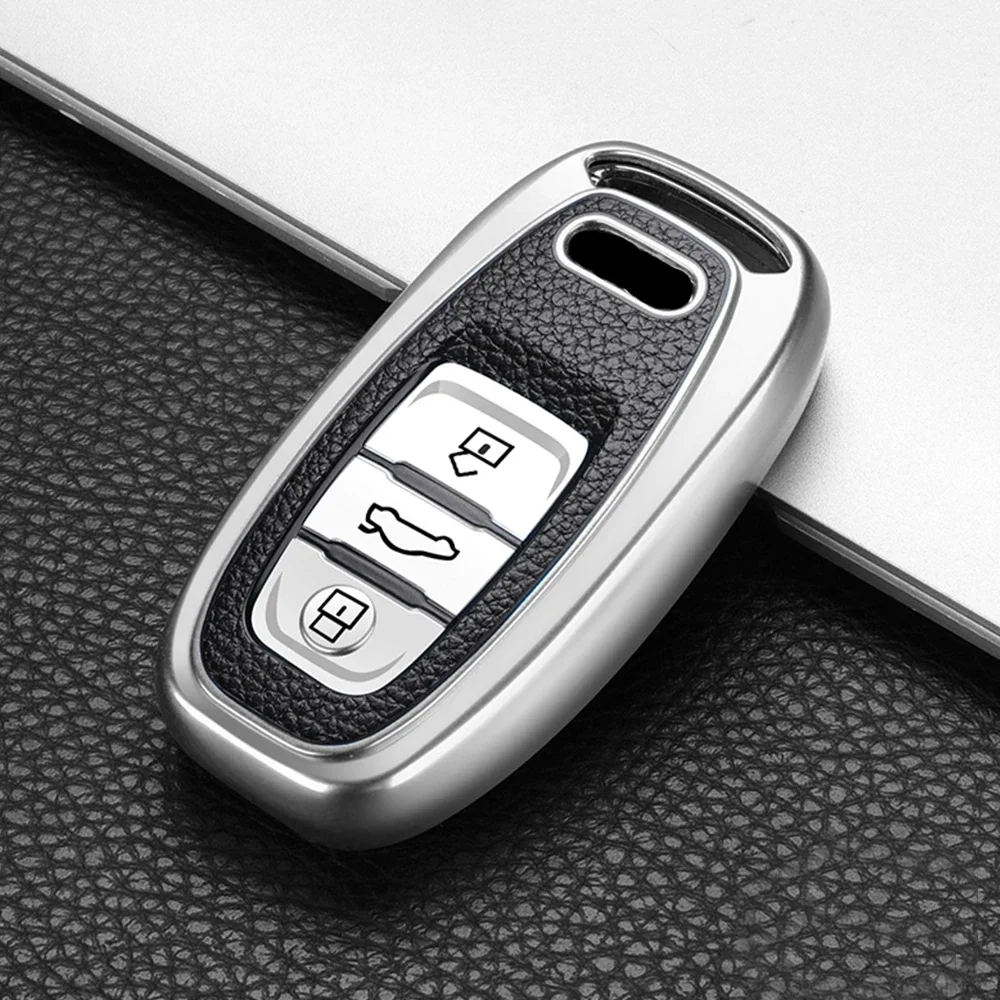 

Кожаный ТПУ смарт-чехол для автомобильного ключа дистанционного управления, чехол, чехол, держатель для Audi A1 A3 A4 A5 A6 A7 A8 Quattro Q3 Q5 Q7 2009-2015, аксессуары