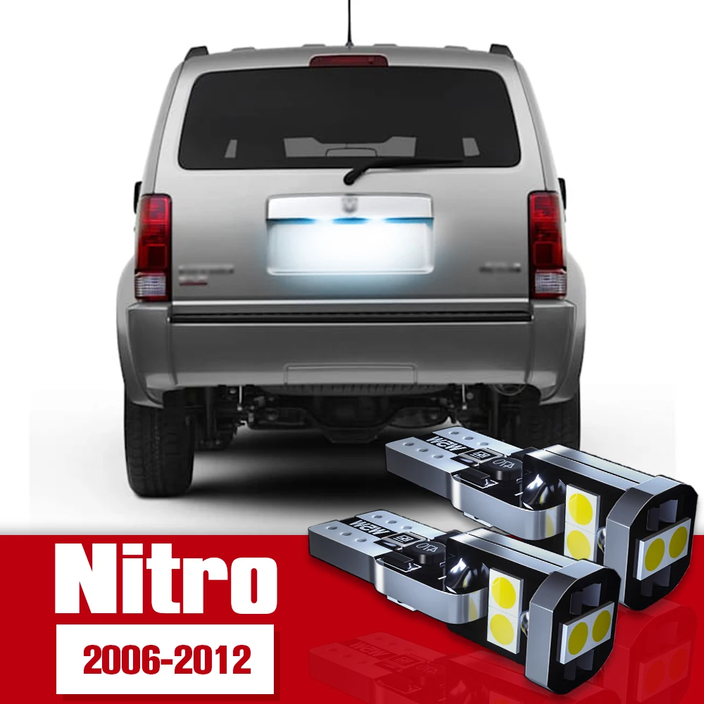 

2pcs License Plate Light Accessories LED Bulb Lamp For Dodge Nitro 2006 2007 2008 2009 2010 2011 2012