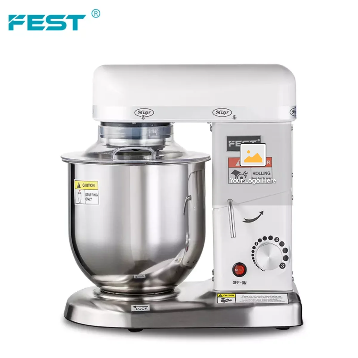 

FEST commercial bakery Heavy duty planetary 3 in1 kitchen food mixer machine electric bread pizza cake stand mixer 7L for dough