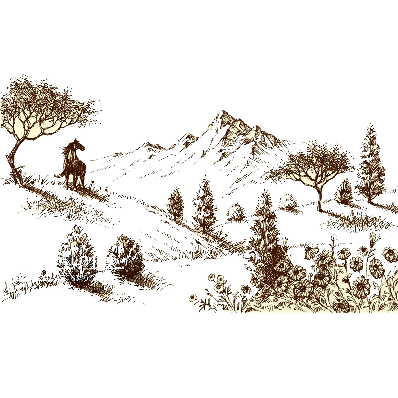 

Horse In The Woods Clear Stamps Scrapbooking Crafts Decorate Photo Album Embossing Cards Making Clear Stamps New