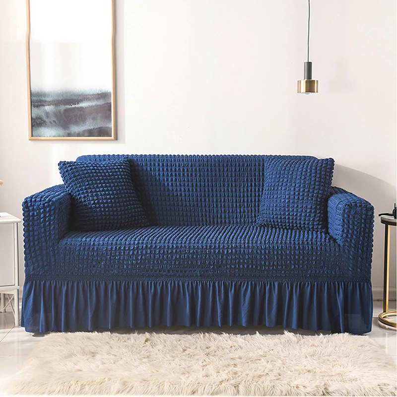 

Plaid Seersucker Sofa Cover For Living Room Stretch Sofa Slipcover For Home Armchair Cover 3Seat Corner Sofa Couch Cover