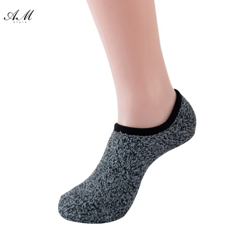 Новые женские носки с напуском утолщенные коралловые флисовые теплые домашние