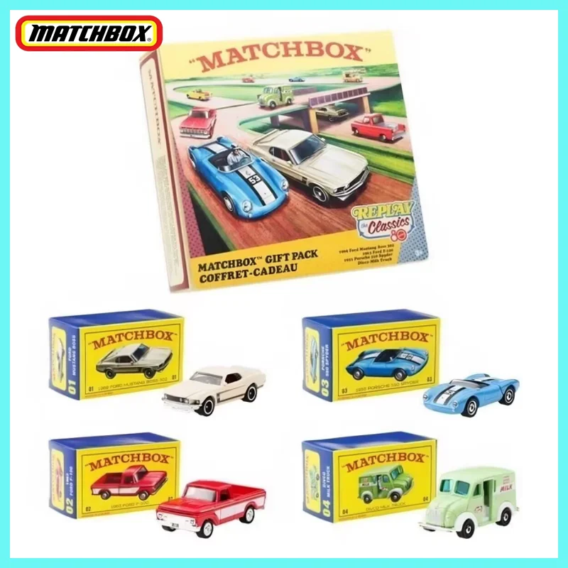 Фото Новая оригинальная коллекционная модель автомобиля Matchbox 80th Anniversary Edition Porsche Ford Milk Delivery Car из сплава с открывающимися дверями, JHB37, игрушка №1