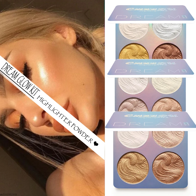 

TEAYASON Face Highlighter Palette Bronzer Contouring Highlight Powder Makeup Face Shimmer Shine High Lighter Iluminador