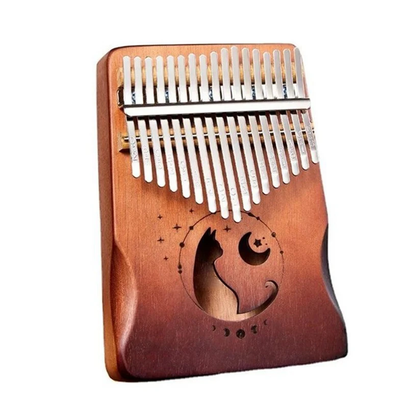 17 клавиш Kalimba Thumb Piano клавиатура из цельного дерева шпона музыкальный инструмент