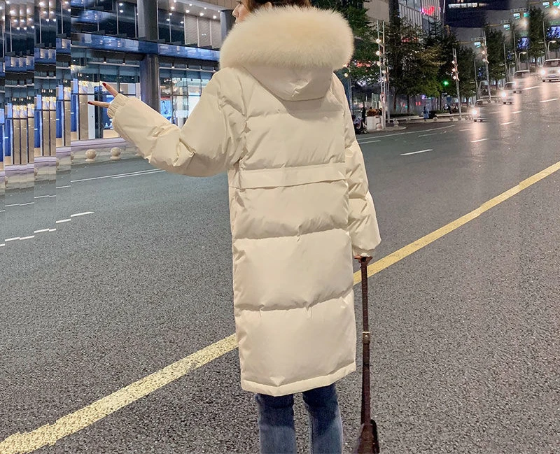 Winter Women Parkas 2022 New Down Cotton Jacket Women's Hooded Thickened Coats Fashion Korean Long Sleeve Jacket Loose Overcoat