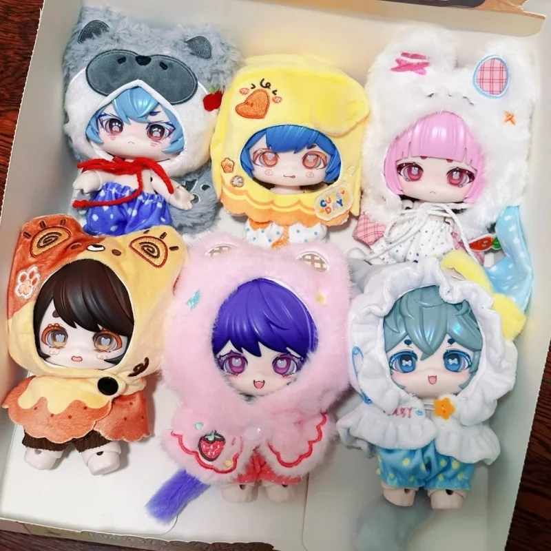 Фото Оригинальная коллекционная загадочная коробка серии Ya Xiugo Snack Time Blind Box 1/12 с подвижными куклами BJD в виде милых животных с капюшонами, игрушки в подарок №1