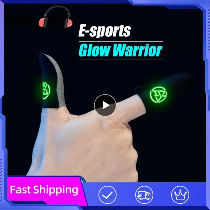 

2/4/6PCS Breathable Luminous Fingertips Cover 1pair Finger Sleeve Touch Screen For Mobile Gaming Finger Gloves Game Controller