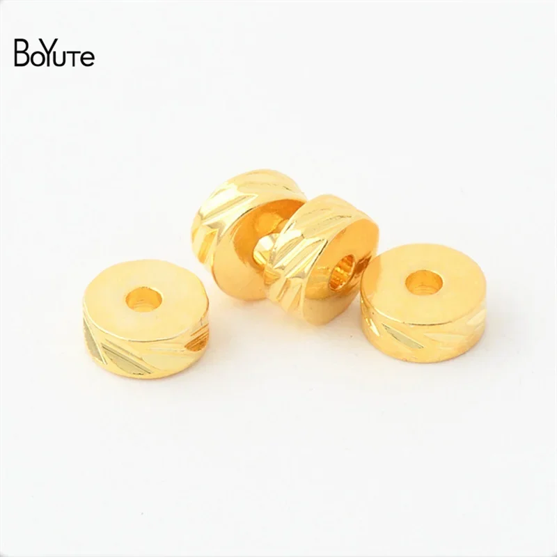 Бусины-разделители с покрытием из 18-каратного золота 3-5-6 мм 100 шт./партия