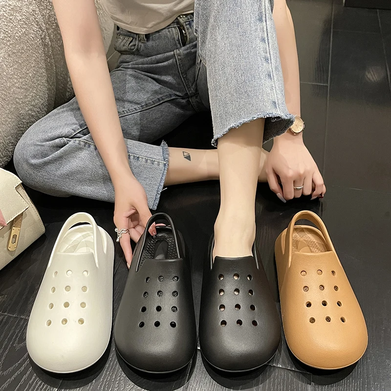 

Женские сандалии 2022, летняя универсальная черная обувь для женщин, средние эспадрильи, платформа, танкетка, удобные бежевые сандалии средне...