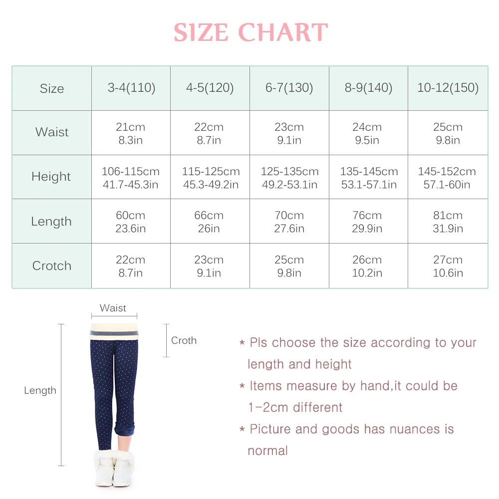 ZukoCer Girl Leggings Stretch Elastic Waist Baby Girl Skinny Pant Kids Cotton New Winter Girls Plus Velvet Thickening 3-12 Years