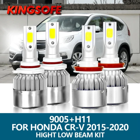 4 шт., автомобильные лампы для Honda CR-V 2015-9005, 6000 лм, 72 Вт, 2020 к