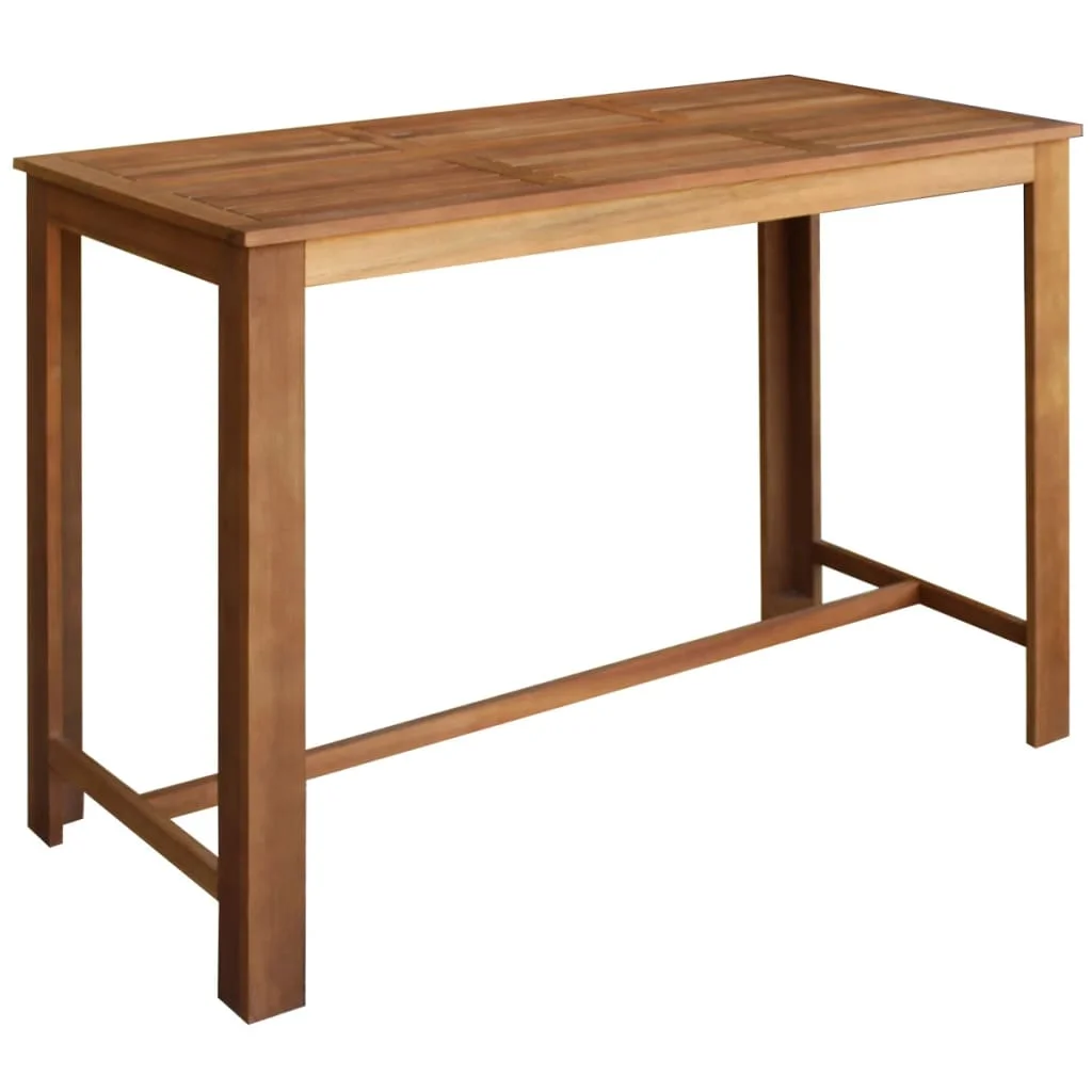 

Bar Dining Table , Solid Acacia Wood Kitchen Tables, Home Decor Furniture 150x70x105 cm