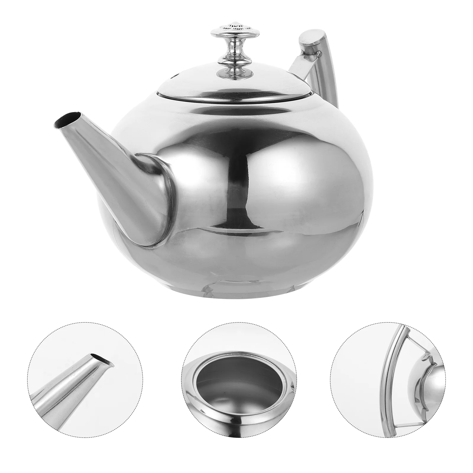 

Stainless Steel Coffee Kettle Tea Pot with Strainer for Home