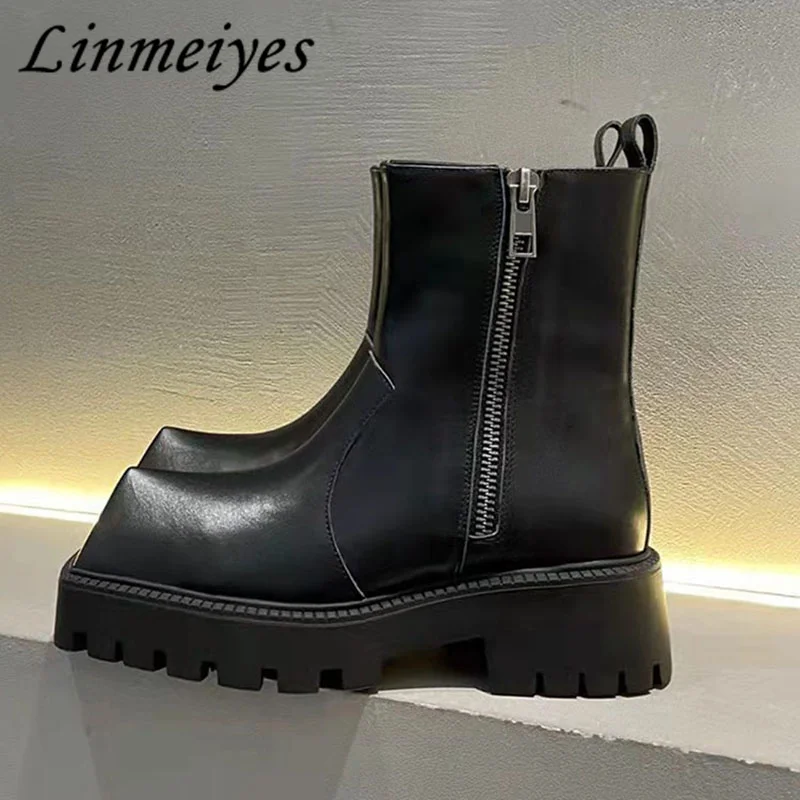 

Черные ботинки челси, женские кожаные модные треугольные ботильоны с жемчугом, женские ботинки, Лидер продаж, мотоциклетные ботинки на платформе для женщин
