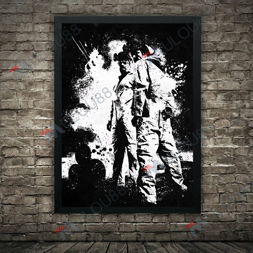 Абстрактный постер &quotУолтер Вайт и Джесси Пинкман&quot печать на холсте