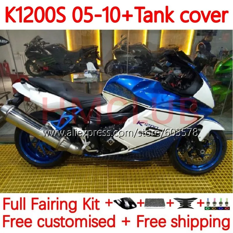 

Корпус для BMW K 1200 S 1200 S K1200 S K1200S 2005 2006 2007 2008 2009 K-2010 S 05 06 07 08 09 10 обтекатель 153No.79 Фабричный синий