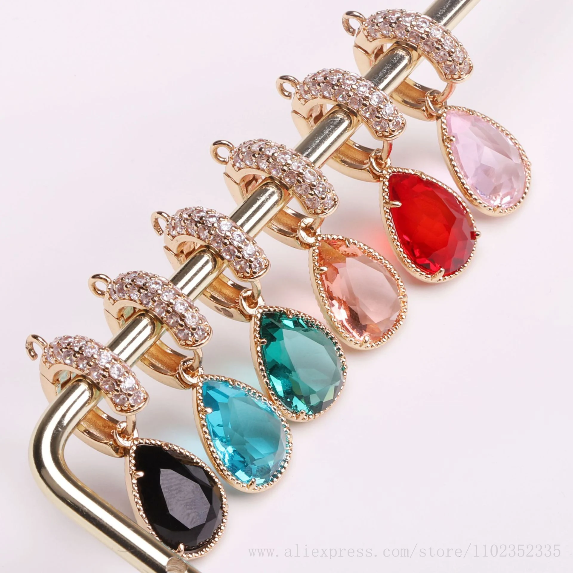 50 шт./упаковка позолоченные серьги-подвески