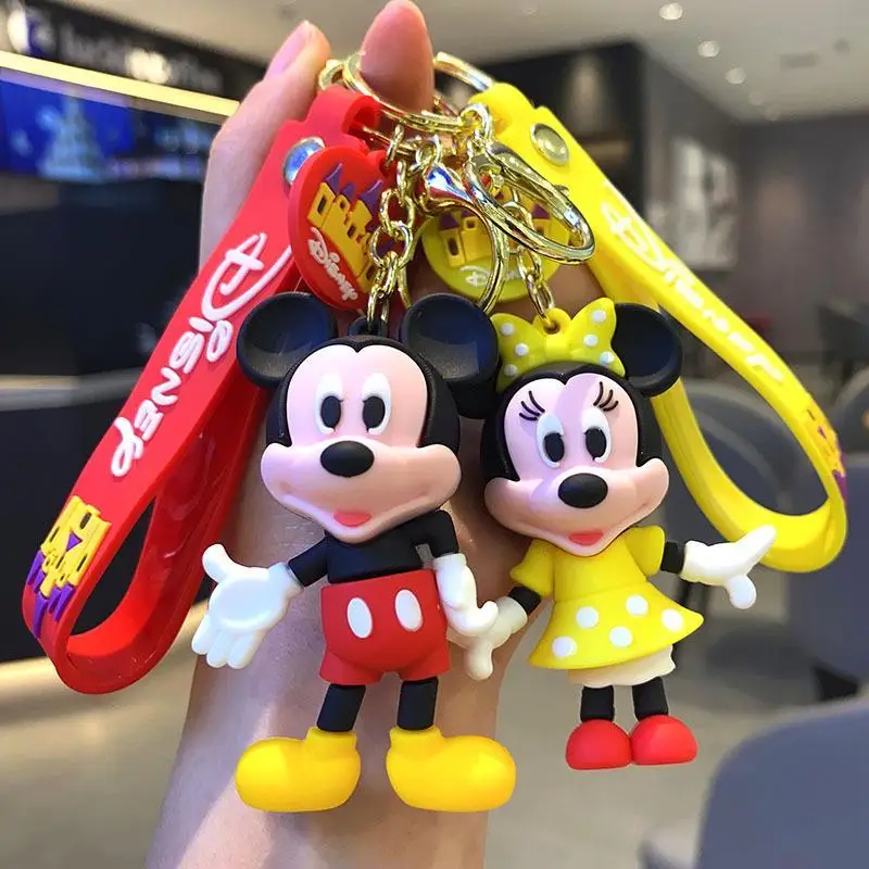 

Периферийные устройства Диснея Микки и Минни Маус, аниме креативная Подвеска из силикона для пары автомобилей, украшение для сумки, маленьк...