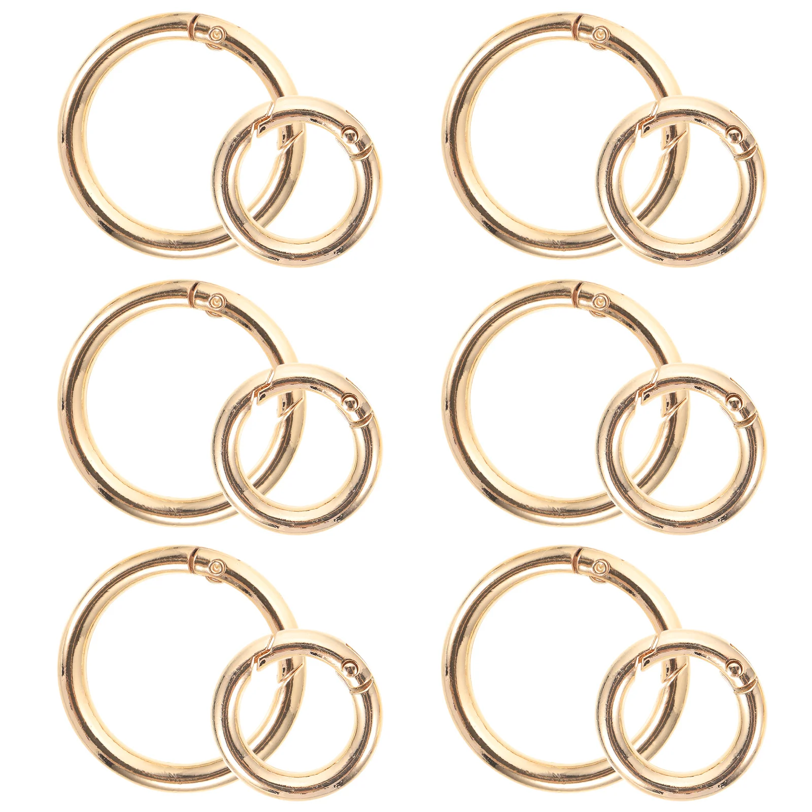 

Rings Round Spring Ring Key Keychain O Metal Buckle Diy Snap Carabiner Hook Clip Alloy Zinc Keyring Colored Clips Triggercar