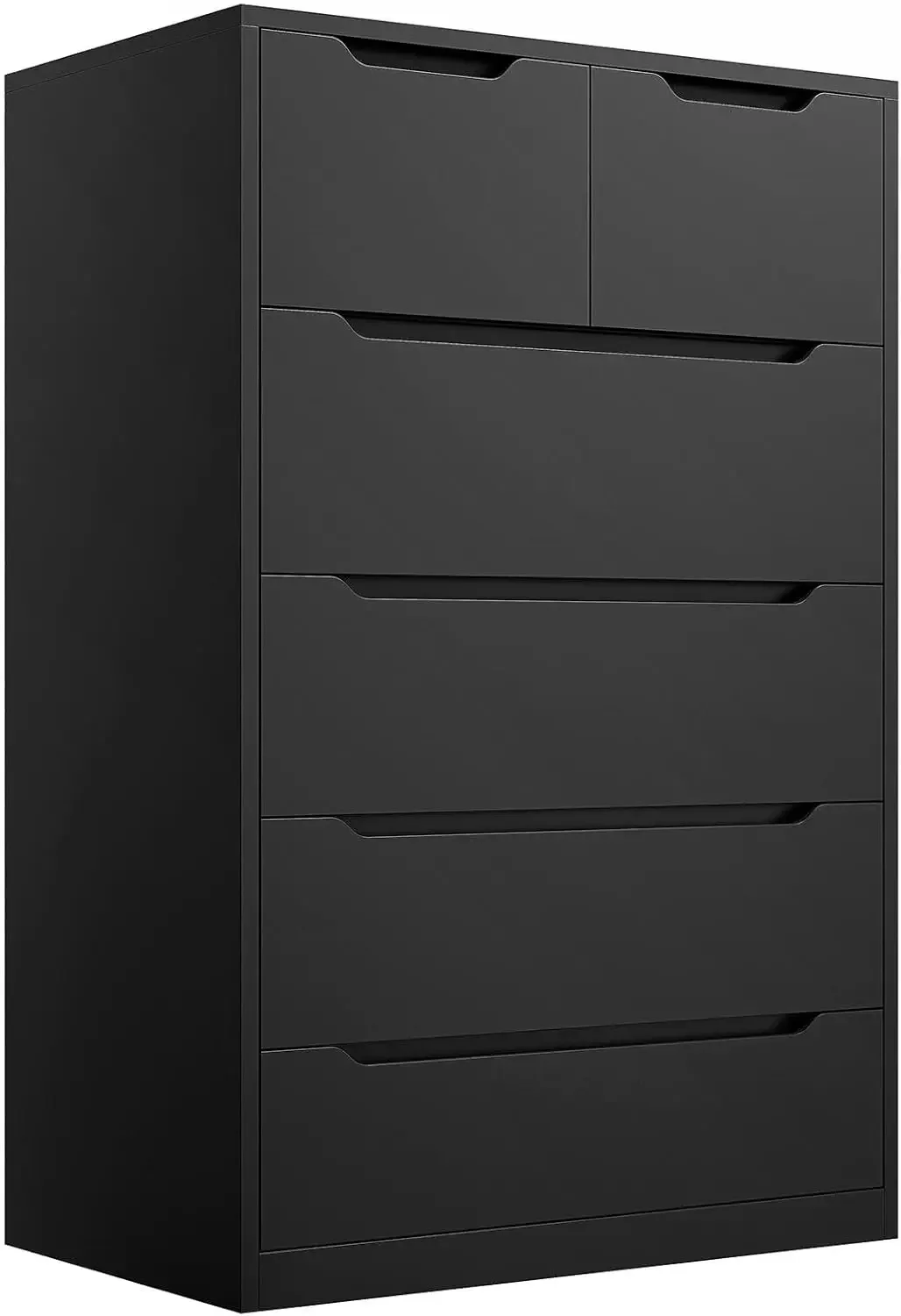Комод для спальни комод с 6 деревянными ящиками черный и высокий большим