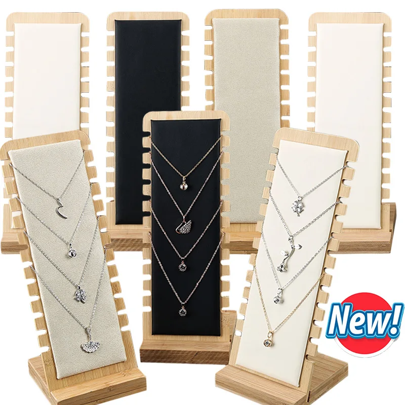 Устойчивая простая деревянная подставка для ювелирных украшений из твердого