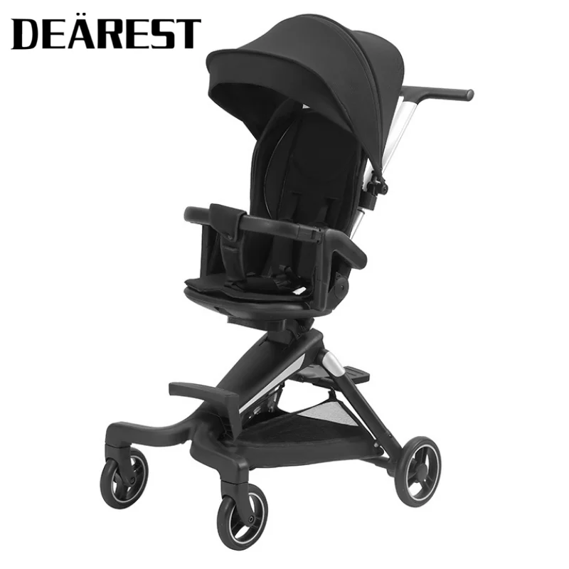 Dearest Four Wheels Stroller For Baby Outdoors Walking Infant Stroller Multifunction Adjustable Baby Cart Lightweight Stroller