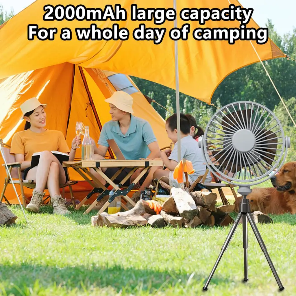 

Портативный походный вентилятор, многофункциональный мини-вентилятор с зарядкой от USB, уличный походный потолочный вентилятор со светодио...